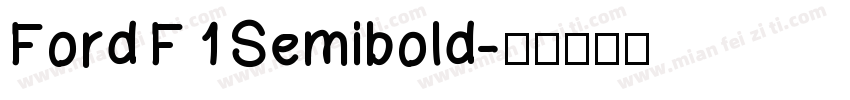 Ford F 1 Semibold字体转换